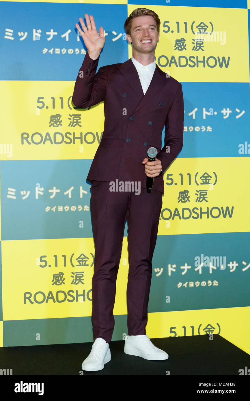 American Actor Patrick Schwarzenegger Attends The Japan Premiere For The Film Midnight Sun On April 19 18 Tokyo Japan Arnold Schwarzenegger S Son Visited Japan To Promote His Romantic Movie Midnight Sun Which