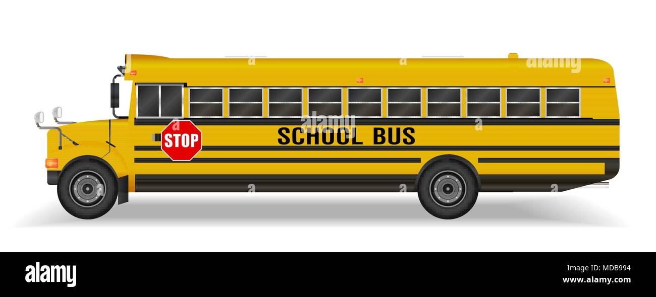 Real school bus on a white background Stock Vector Image & Art Alamy