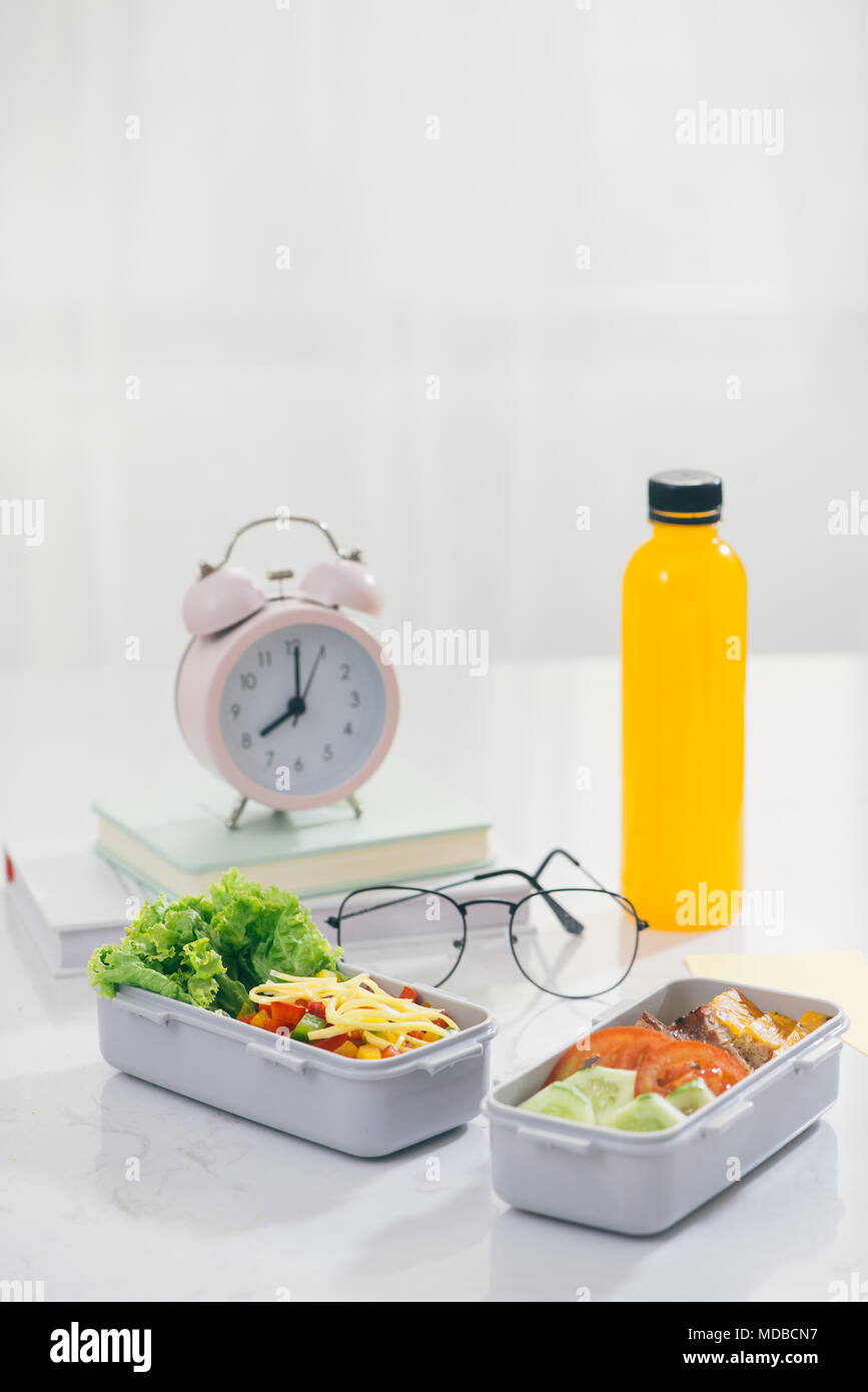 Food in the office. Healthy lunch for work Stock Photo - Alamy