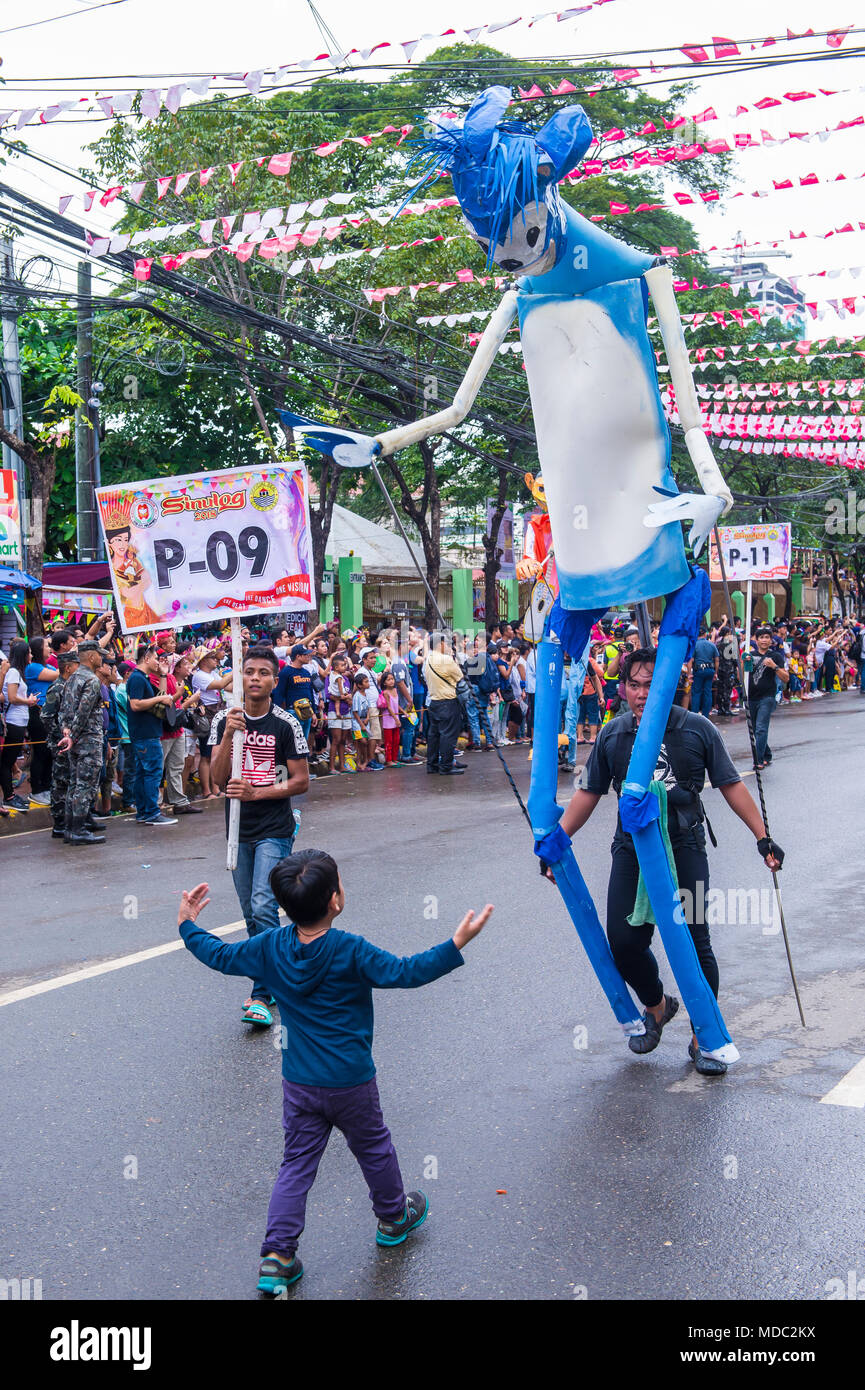 Giant Puppet at the Sinulog festival in Cebu Philippines Stock Photo Alamy