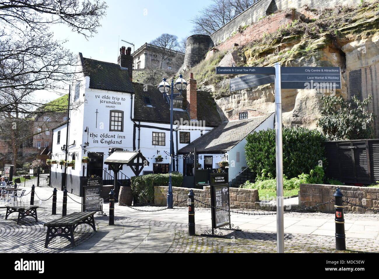 Ye Olde Trip to Jerusalem in Nottingham England Stock Photo Alamy