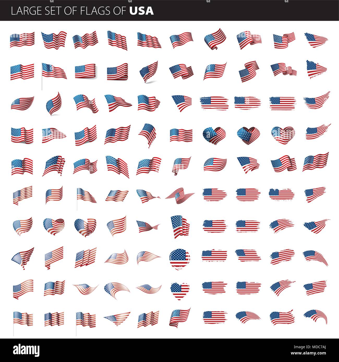 USA Flag isolated Stock Vector Image & Art - Alamy