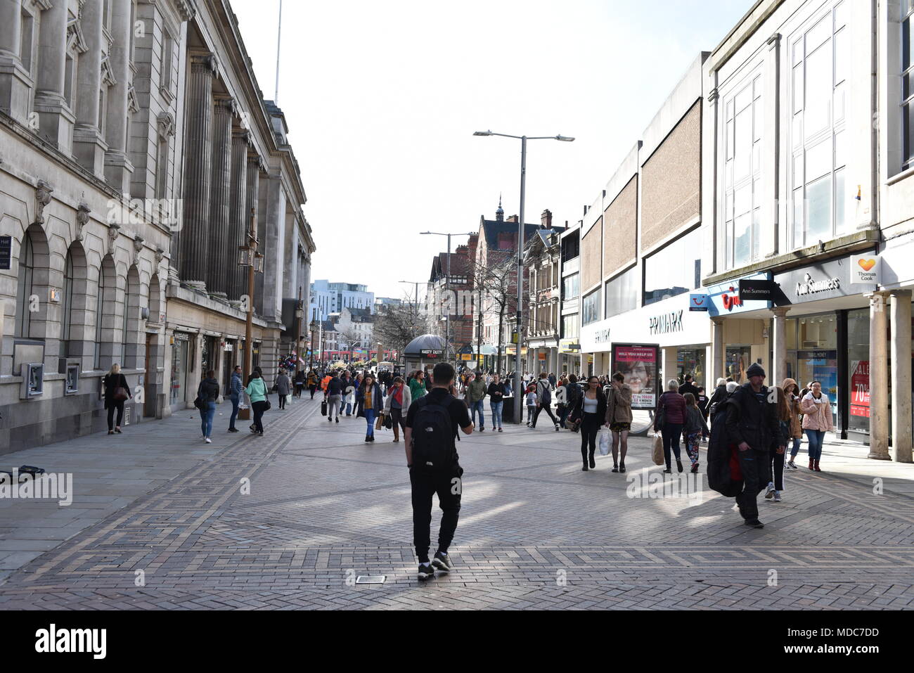 People Shopping in Nottingham - England Stock Photo