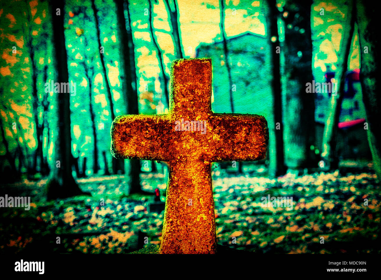 Gothic dark cross hi-res stock photography and images - Alamy