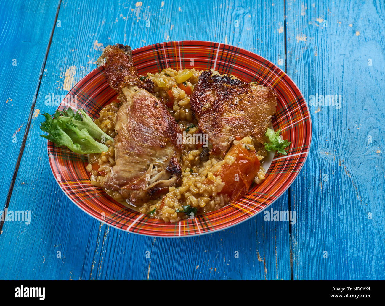 Thieboudienne Ceebu Jen Poisson au Riz a delicious one-pot meal with rice,  fish stew and a variety of vegetables that is popular in Senegal closeup on  Stock Photo - Alamy