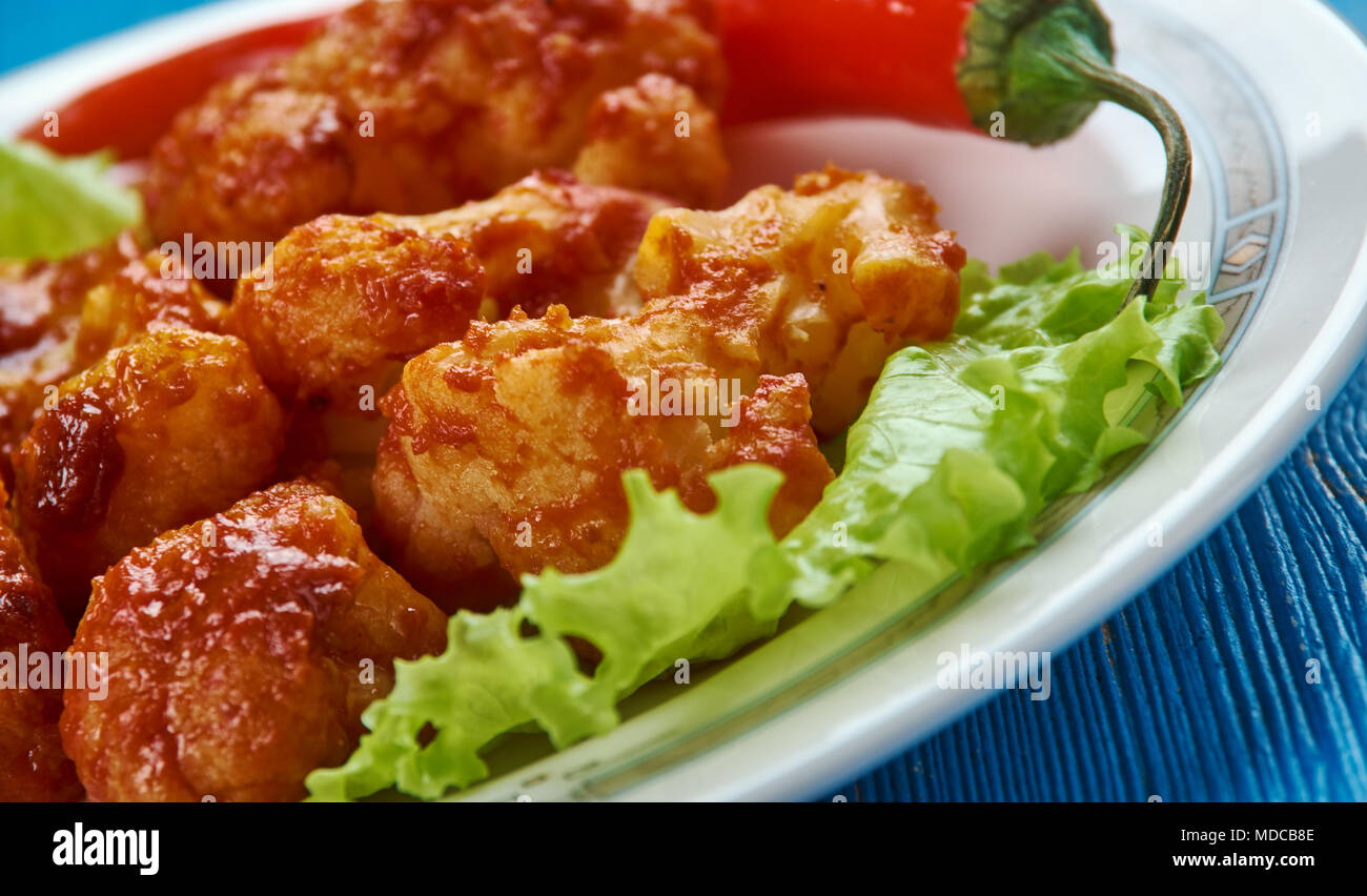 Korean Fried Cauliflower, tempurafried vegetable Stock Photo Alamy