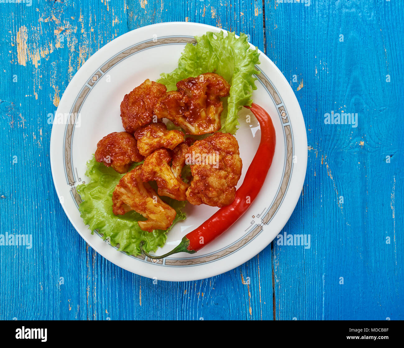 Korean Fried Cauliflower, tempurafried vegetable Stock Photo Alamy