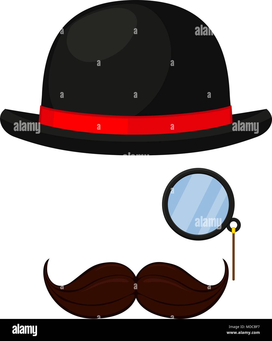 Colorful cartoon hipster avatar elements Stock Vector