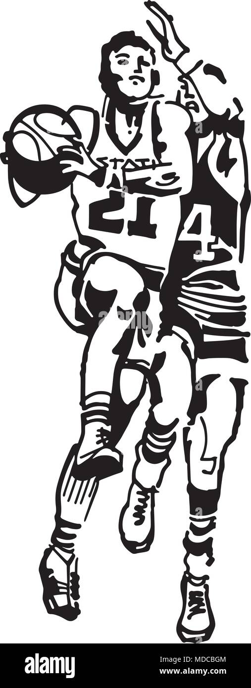 Basketball players 1950s Stock Vector Images - Alamy