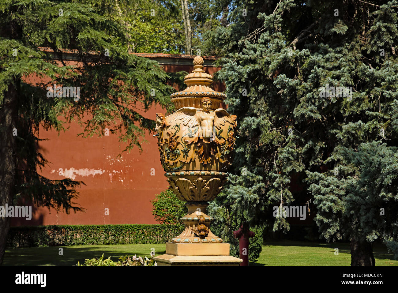 Dolmabahçe Palace lawn ornament, Istanbul, Turkey. One of the many kinds of ornaments on palace grounds. Stock Photo