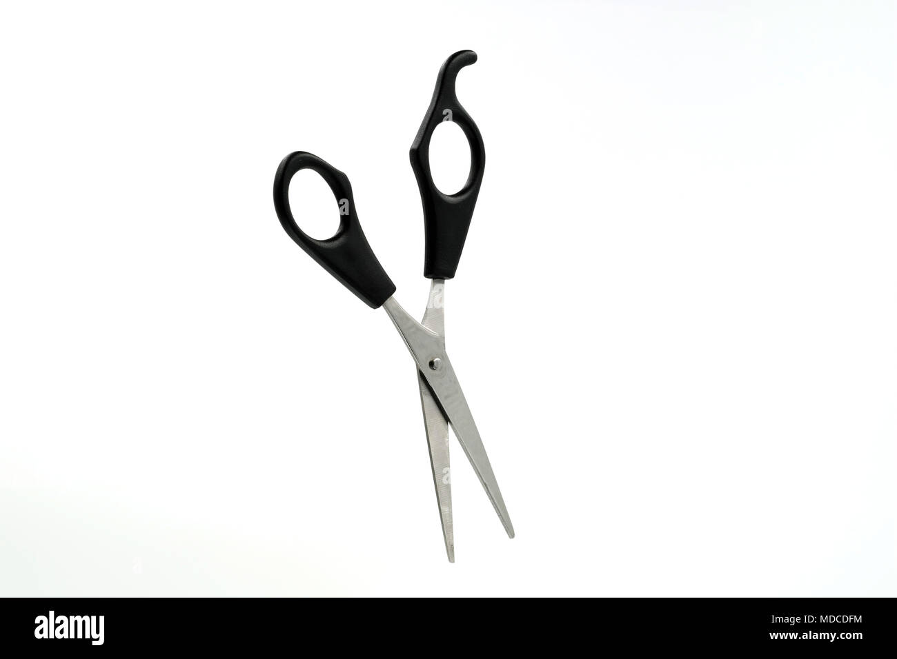 Black scissors isolated on white background Stock Photo