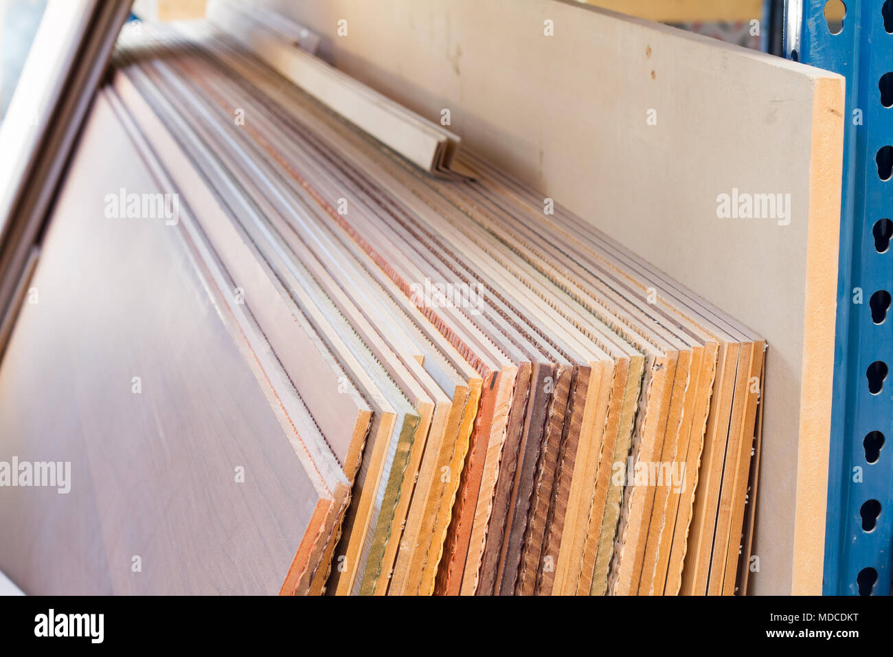 MDF, PARTICLE BOARD. Wood panels of different thicknesses and colors