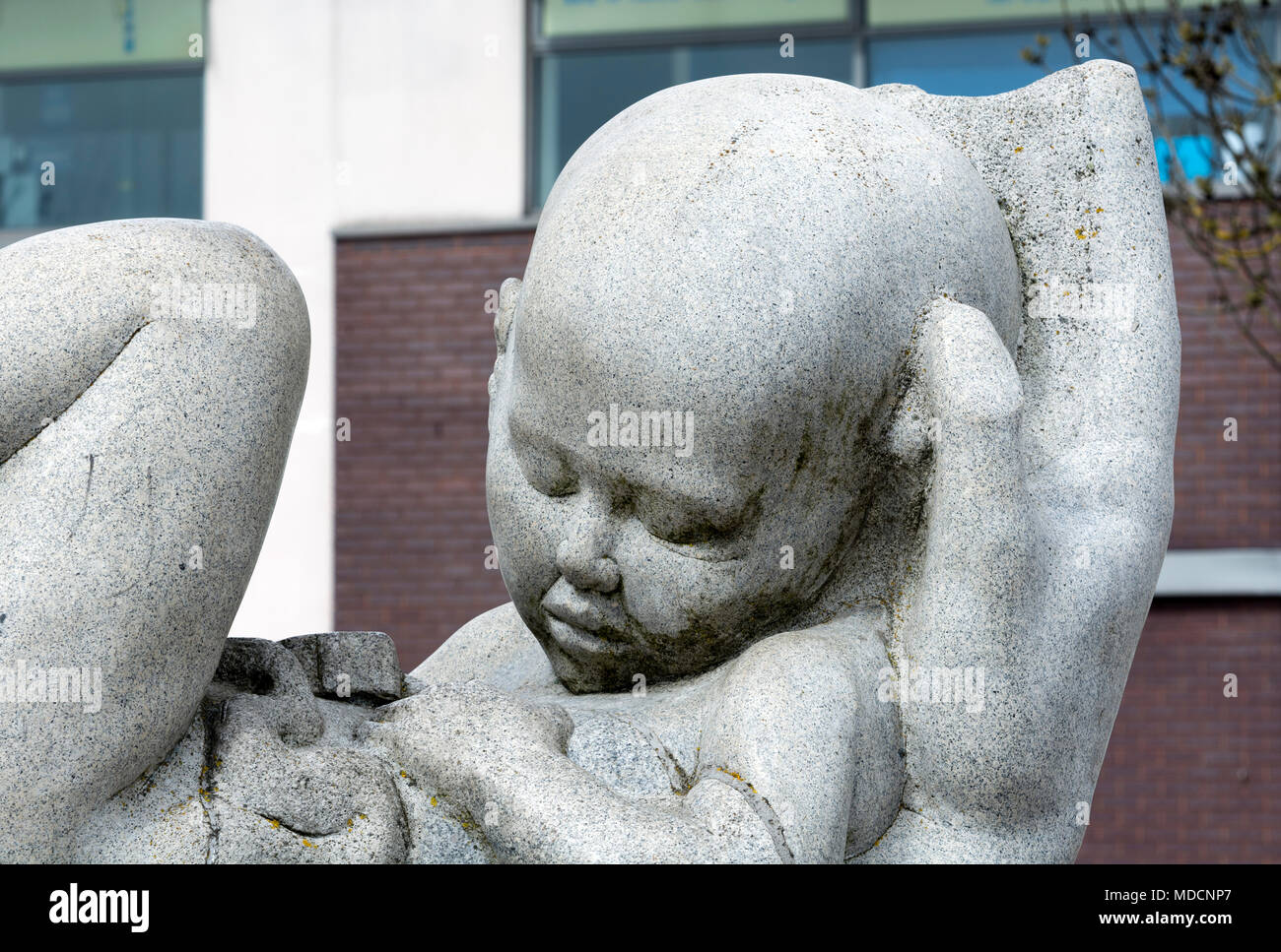 'Newborn' sculpture by Michael Pegler, Castle Vale, Birmingham, UK Stock Photo