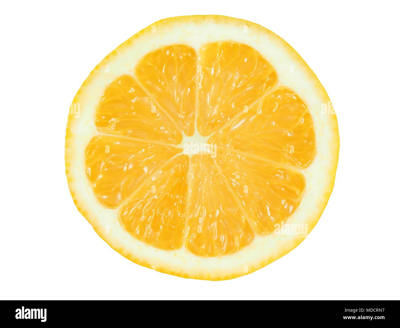 Juicy lemon slice isolated on white background Stock Photo - Alamy
