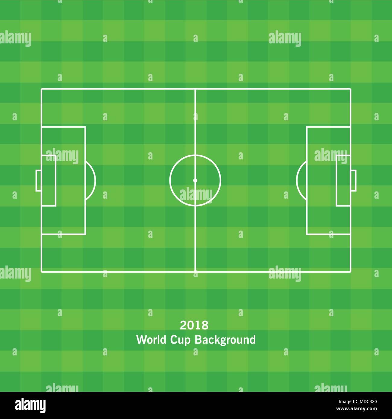 Soccer field or football playground, vector illustration Stock Vector