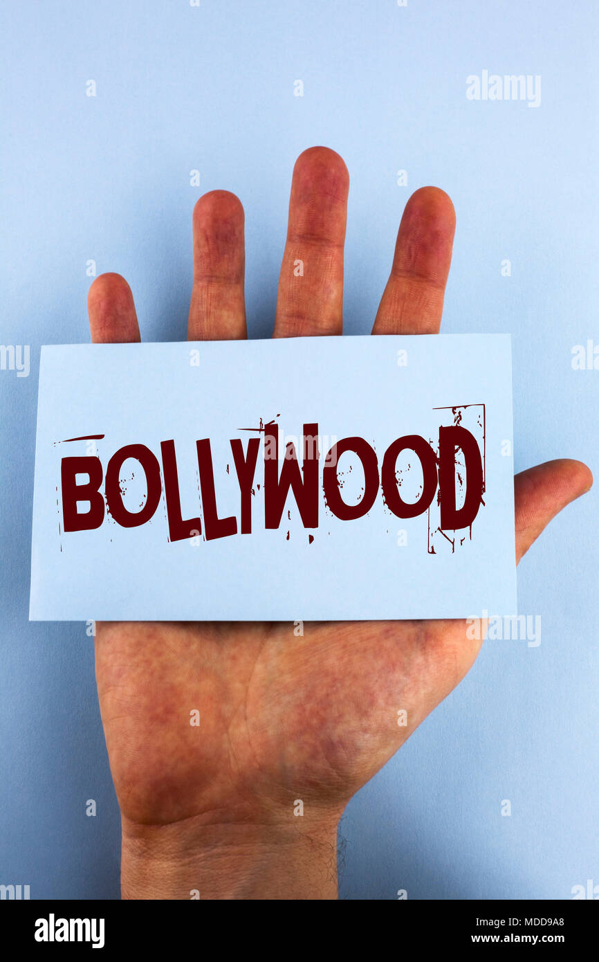 Word writing text Bollywood. Business concept for Indian cinema a ...