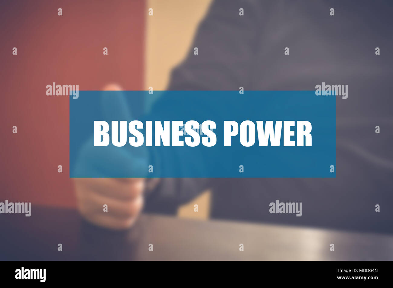 business power word with blurring business background Stock Photo - Alamy