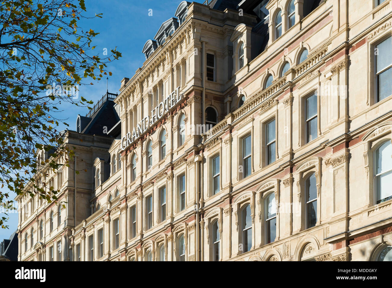 The newly refurbished Grand Hotel on Colmore Row, Birmingham Stock Photo