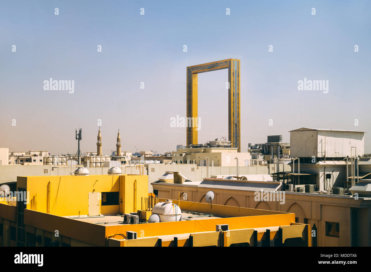 The Frame, a new iconic architecture in the city of Dubai, Emirates ...