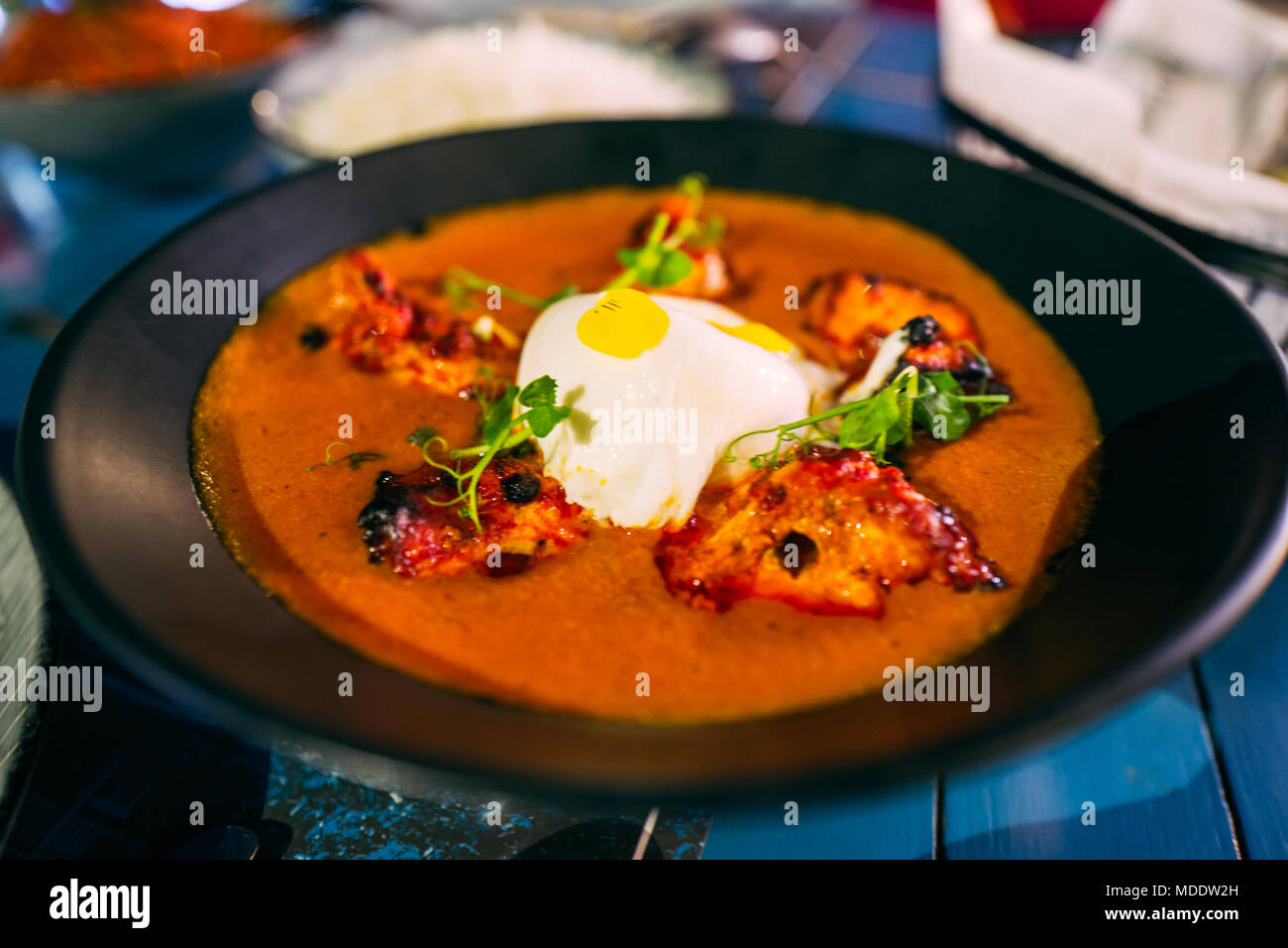 Tasty indian spicy food in Dubai Marina, Emirates Stock Photo Alamy