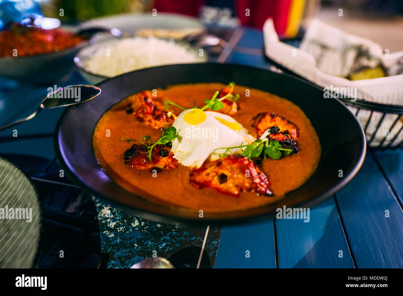 Tasty indian spicy food in Dubai Marina, Emirates Stock Photo Alamy