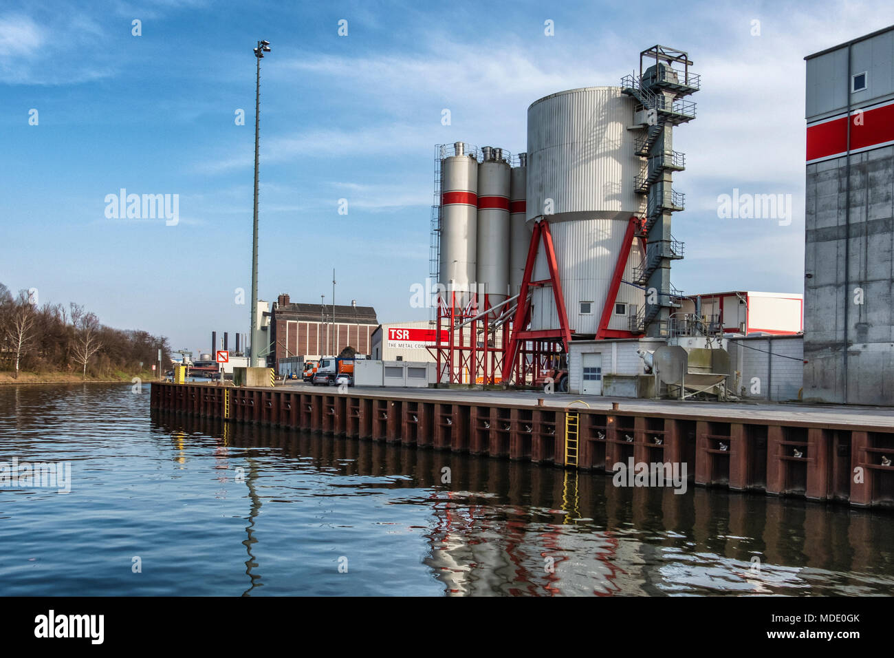 BerlinMoabit,Westhafen,West Harbour,. SCHWENK German cement