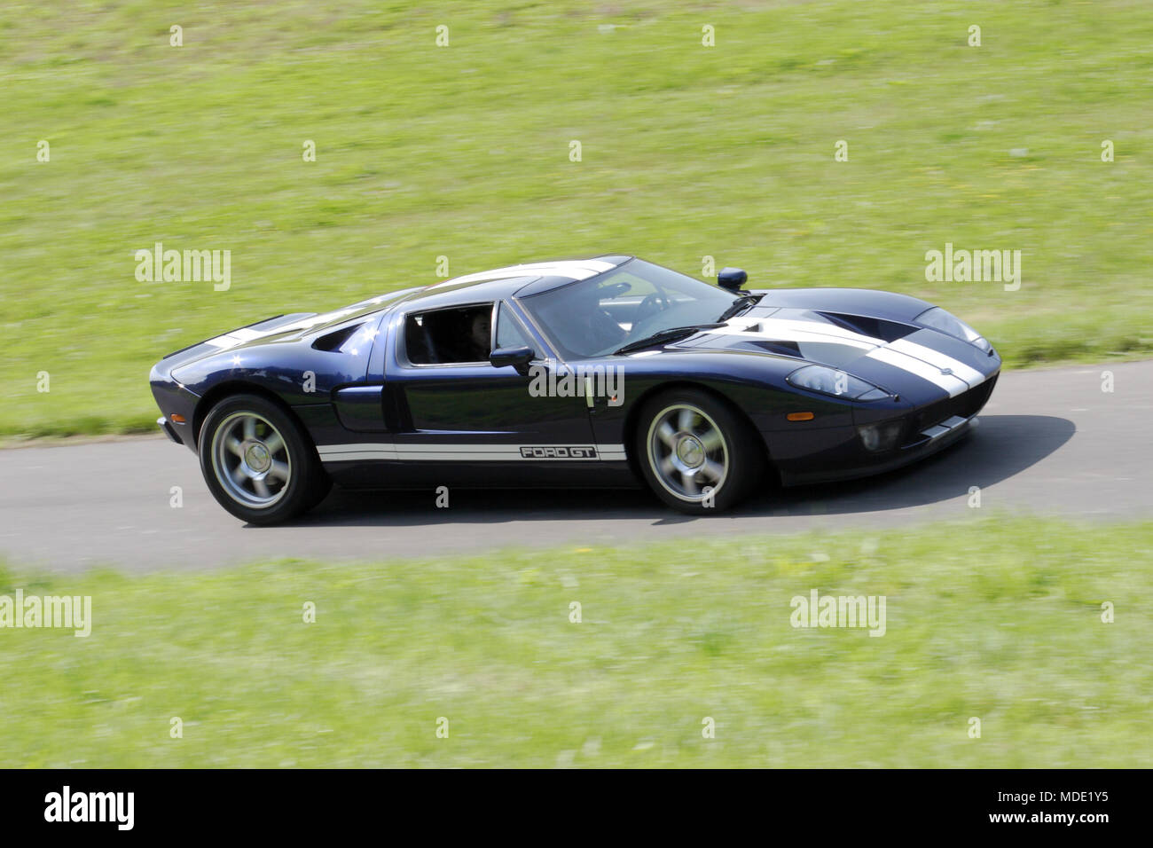 Ford GT super car hyper-car driving fast Stock Photo
