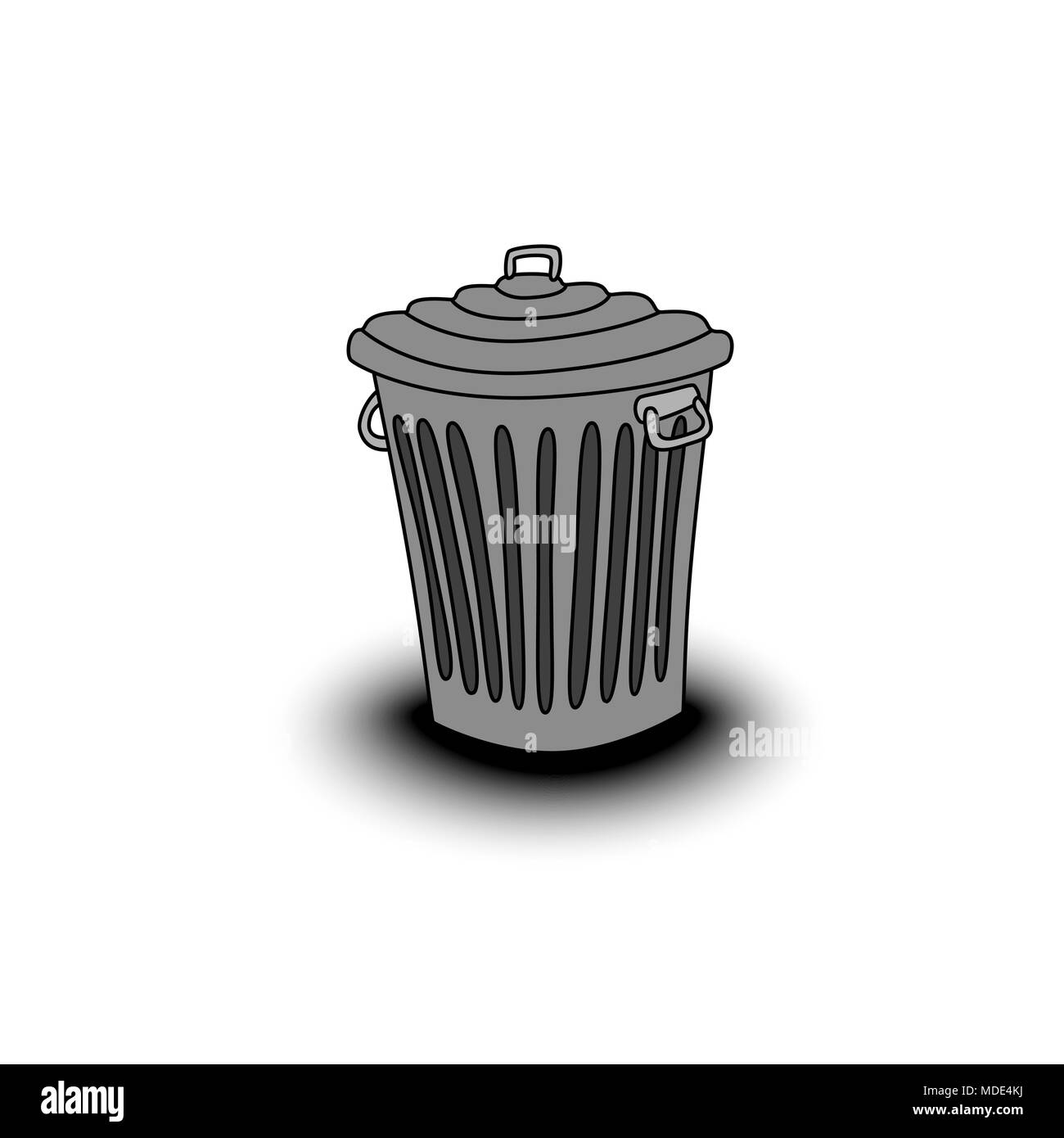 Wiping Trash Can Isolated Icon. Simple Element Illustration from