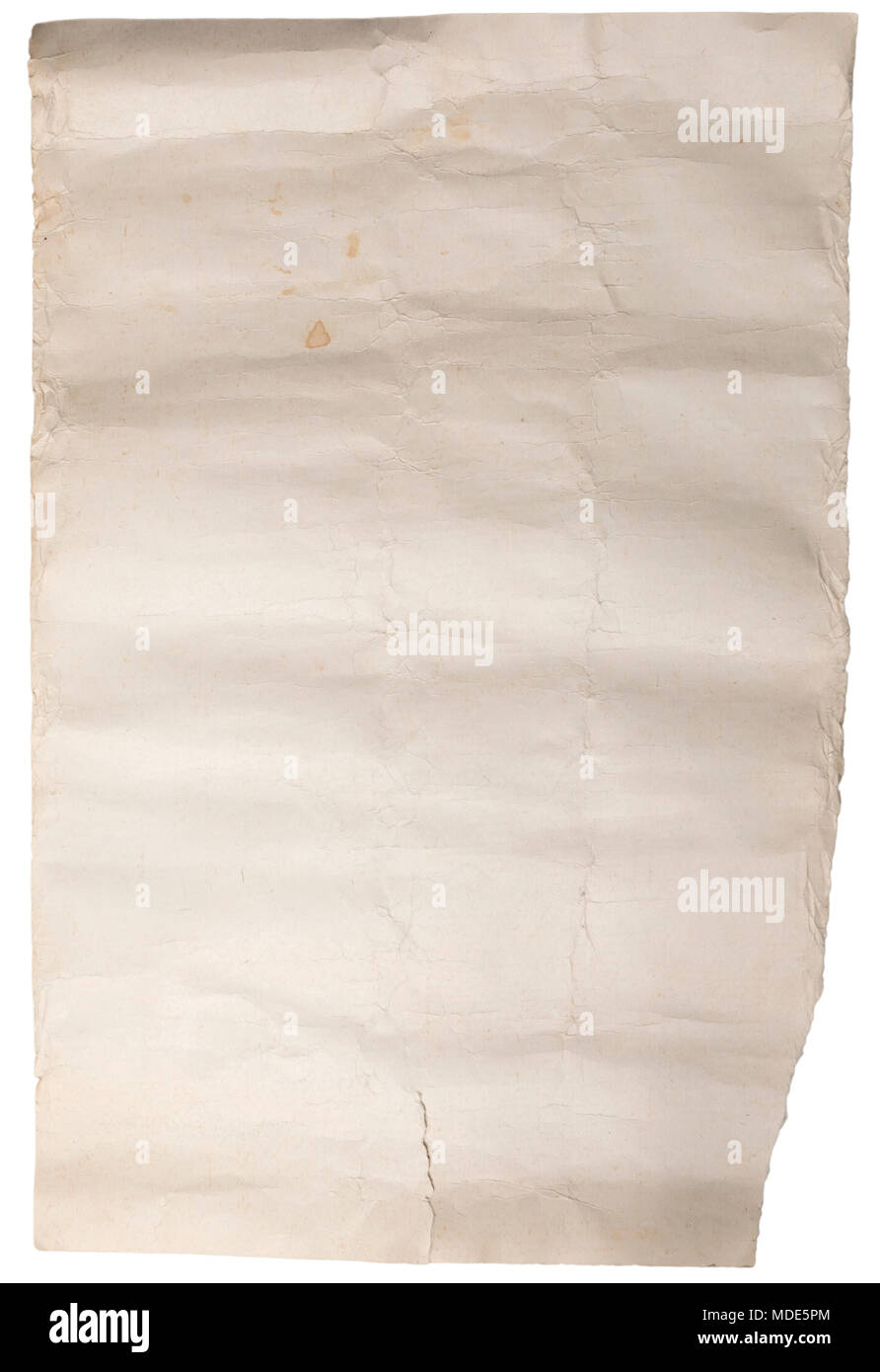 old paper texture isolated on white background Stock Photo - Alamy