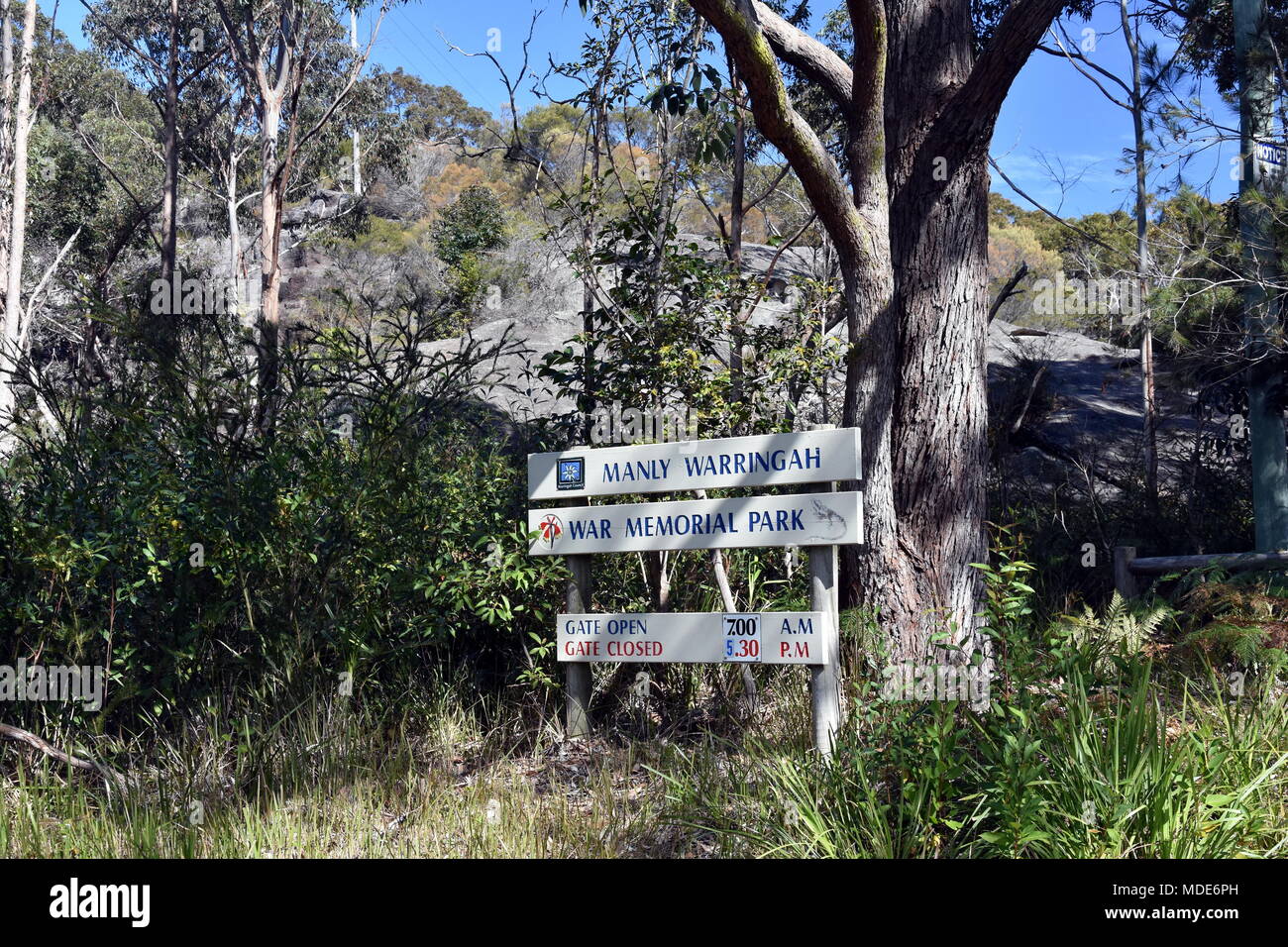 Sydney, Australia Sept 03, 2017. Manly Warringah War Memorial Park, known as Manly Dam, has a Sydney, Australia Sept 03, 2017. Manly Warringah War Memorial Park, known as Manly Dam, has a