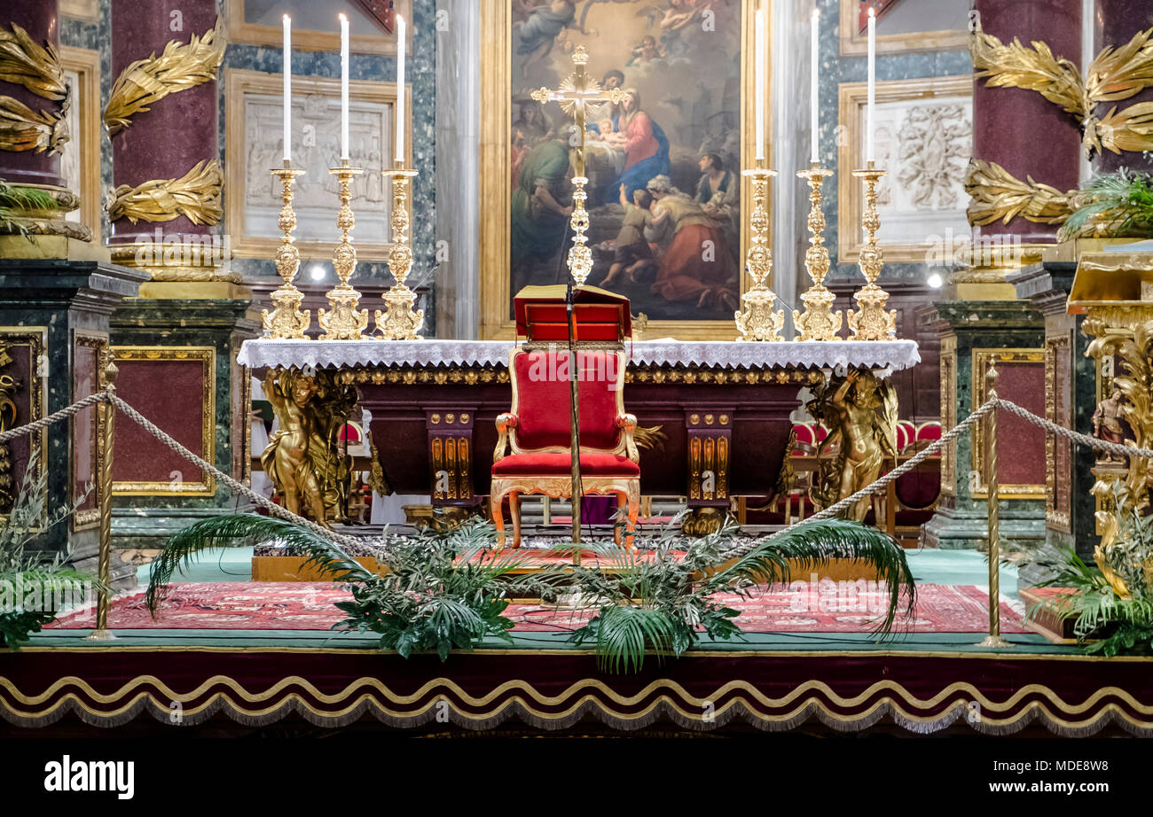 Interior of Basilica di Santa Maria Maggiore, Rome, Italy Stock Photo