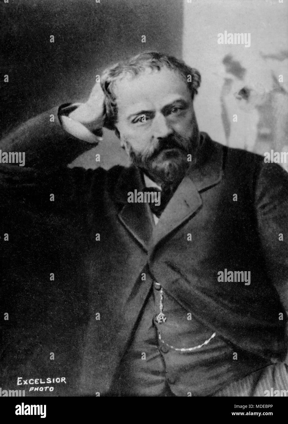 Portrait of the French composer Alexis Emmanuel Chabrier ( 1842 - 1894 )  -  photography by    Excelsior Stock Photo