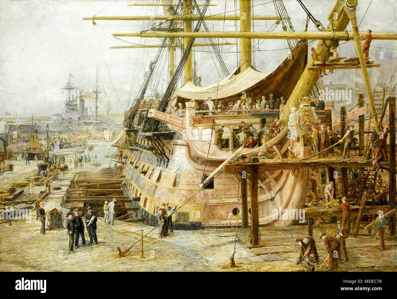 Wyllie William Lionel - the 'nelson Touch' - Restoring Hms 'victory' Stock Photo