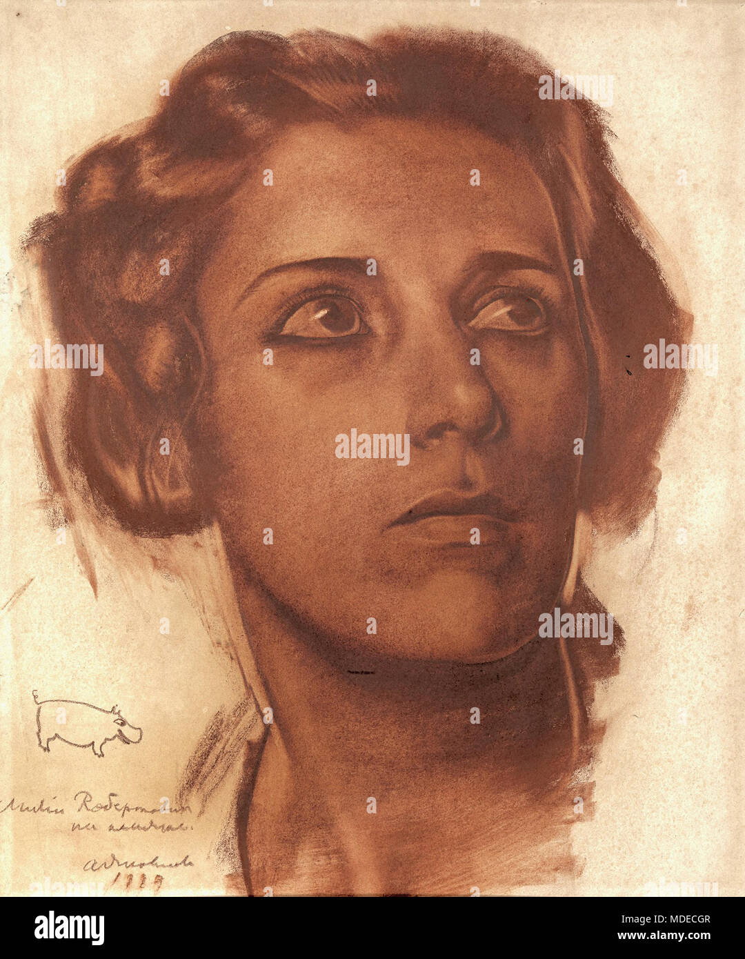 Yakovlev Aleksandr Evgenevich - Female Portrait Stock Photo