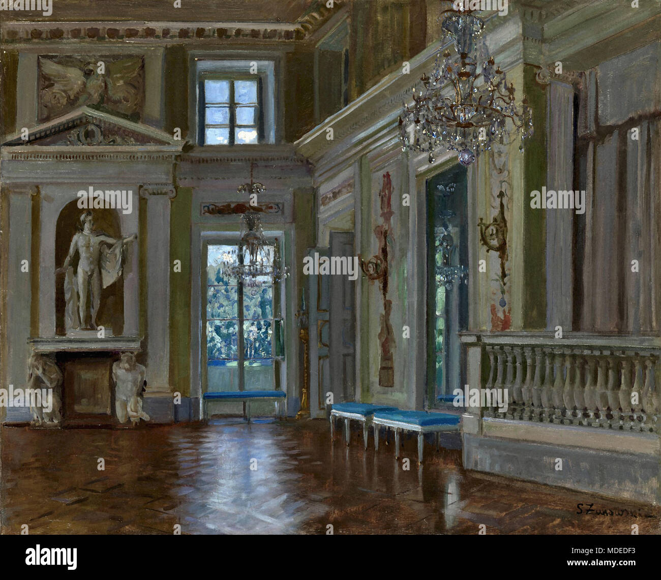 Zhukovsky Stanislav Yulianovich - Ballroom of the Lazienki Palace Stock ...