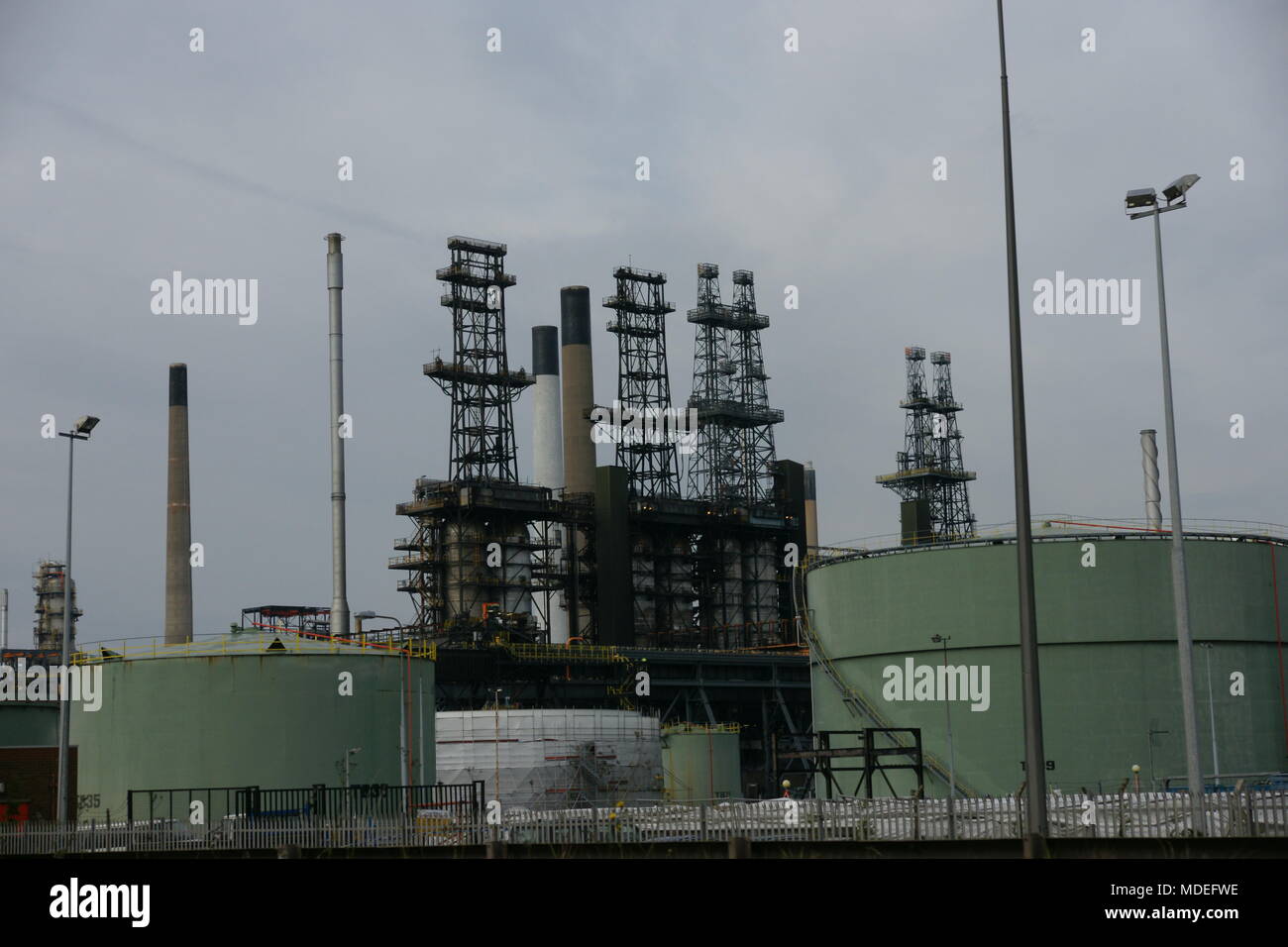 Lindsey Oil Refinery, North Killingholme, Lincolnshire, Stock Photo