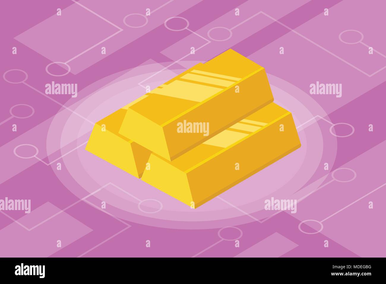 isometric gold bar isolated investment finance Stock Vector Image & Art ...