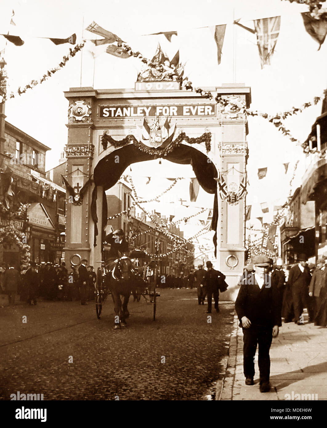 Fishergate, Preston during the Preston Guild in 1902 Stock Photo