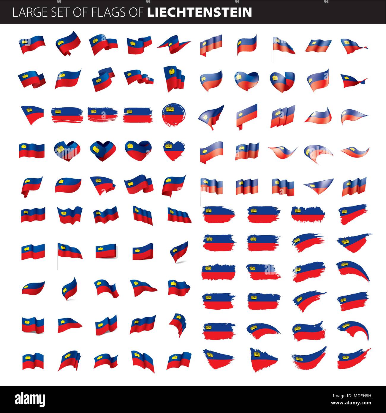 Liechtenstein Flag Vector Illustration Stock Vector Image Art Alamy