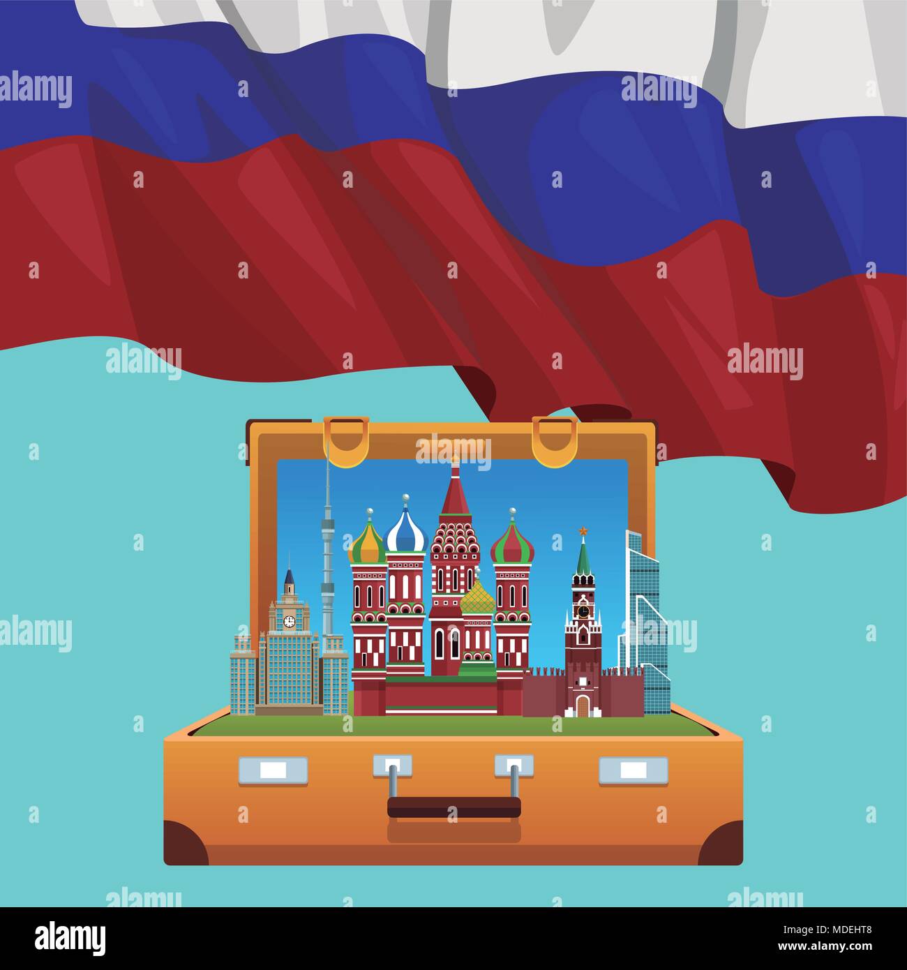 Russia travel poster Stock Vector Image & Art - Alamy