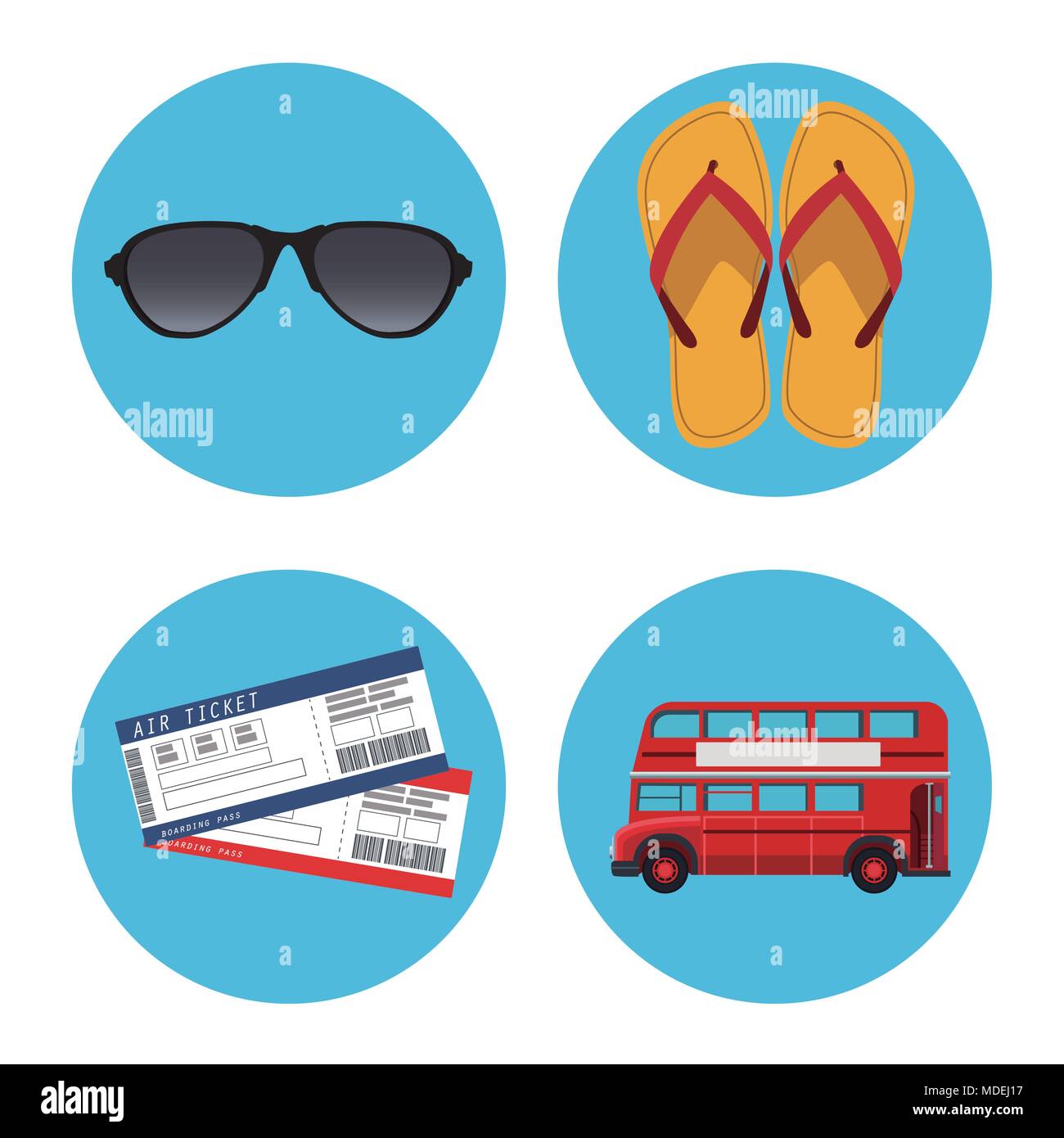 Set of travel elements Stock Vector Image & Art - Alamy