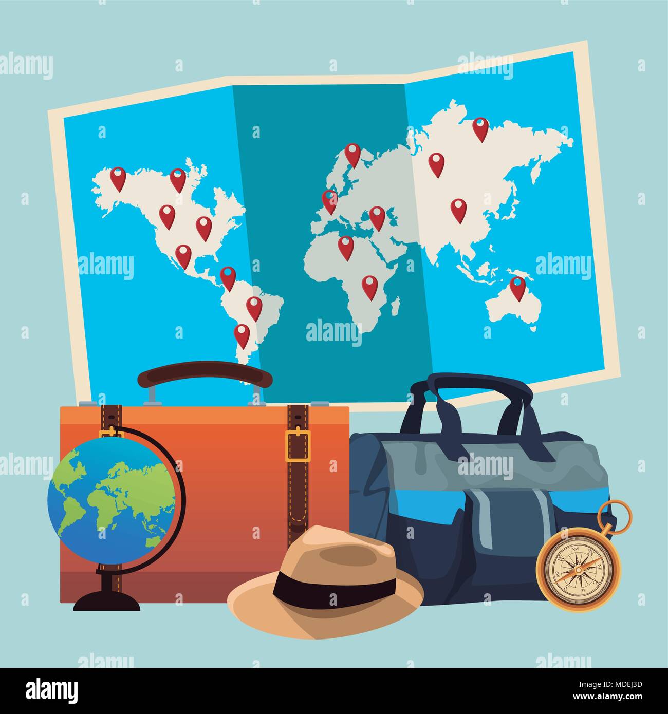 Travel around the world Stock Vector Image & Art - Alamy