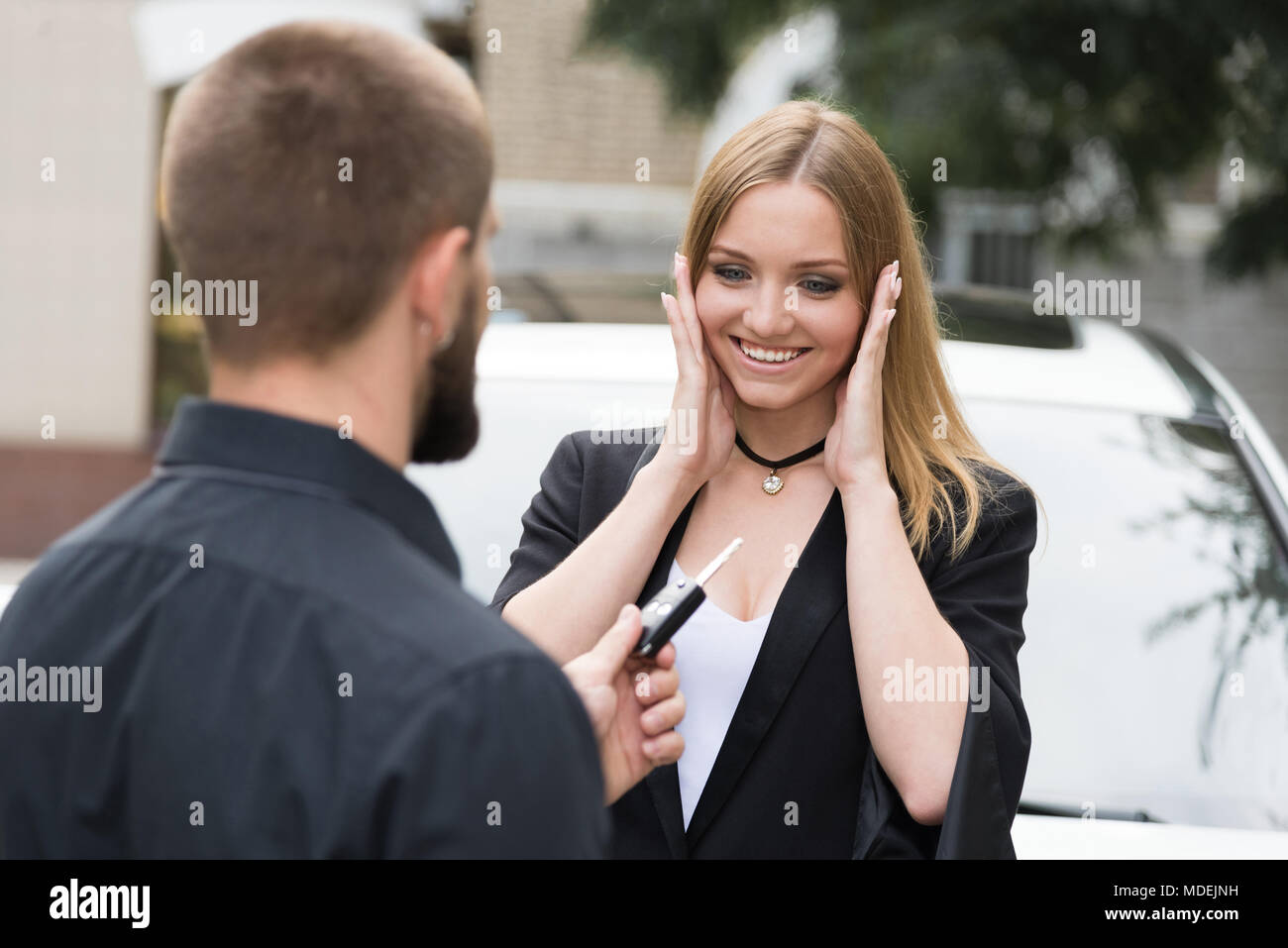 Teenage driver with keys hi-res stock photography and images - Alamy
