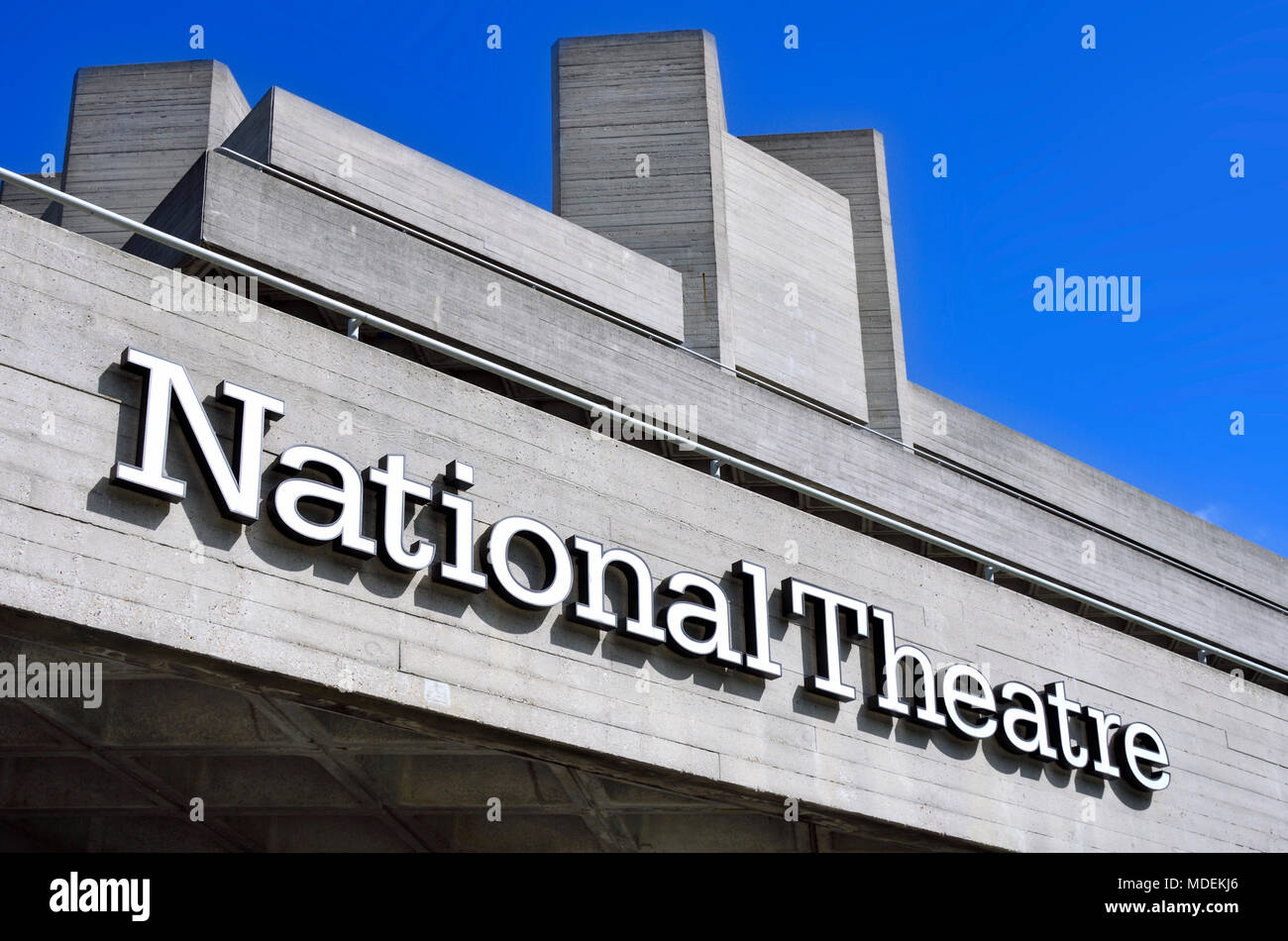 London, England, UK. National Theatre (Royal National Theatre) on the South Bank (Denys Lasdun: 1976) Stock Photo