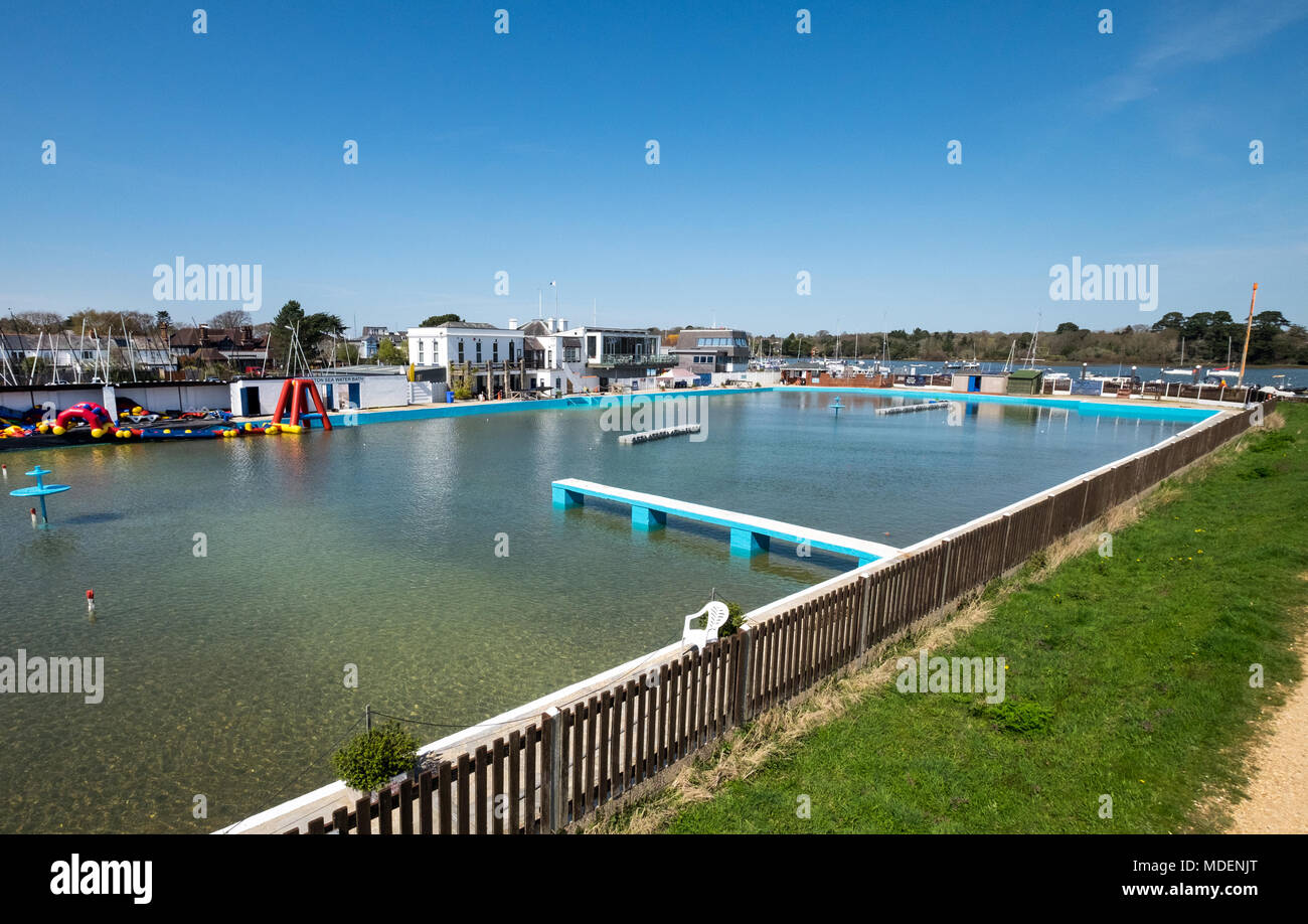 Lymington Sea Water Baths, Lymington, Hampshire, UK Stock Photo