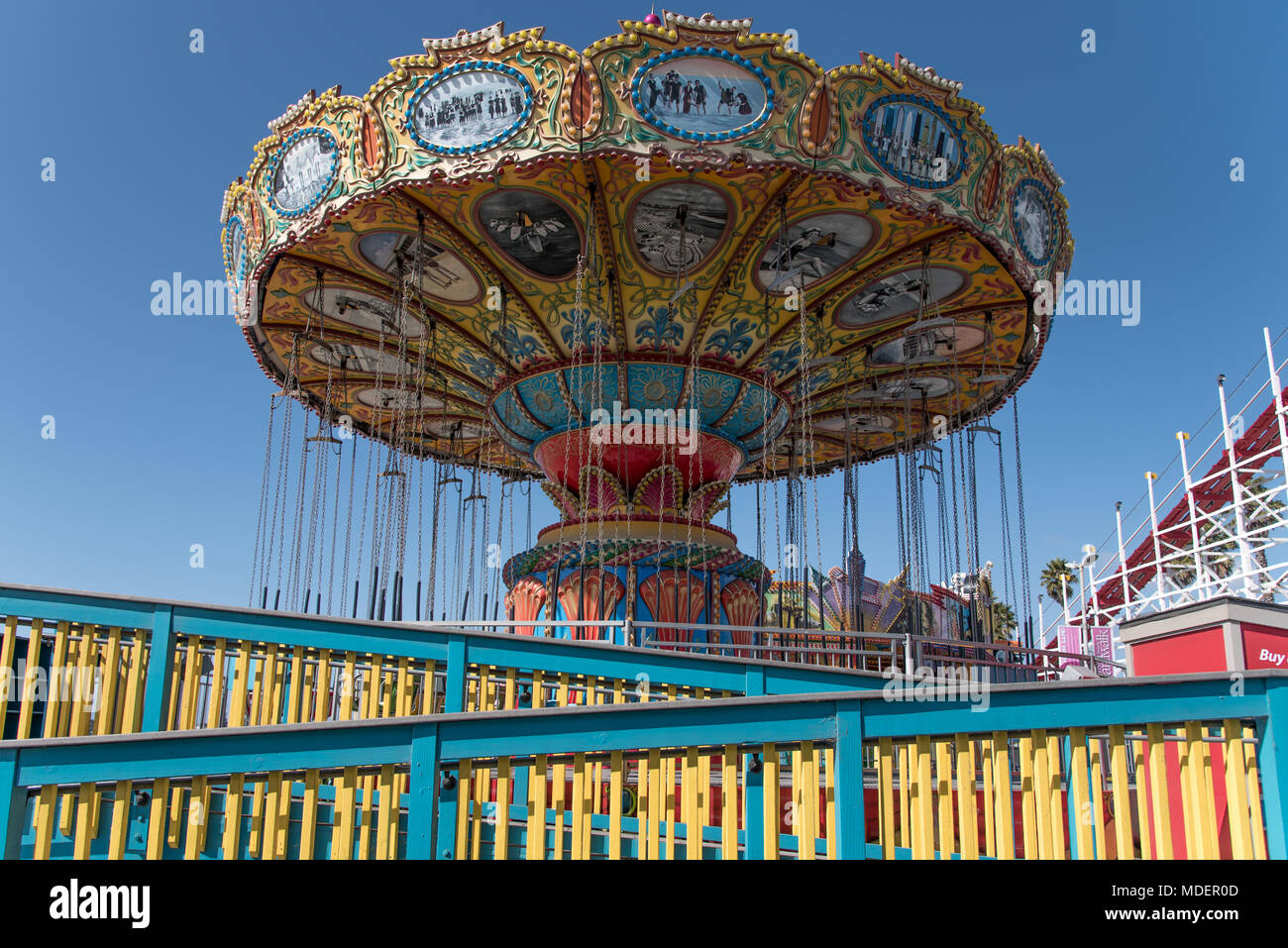 Santa Cruz California Boardwalk Amusement Park USA Stock Photo