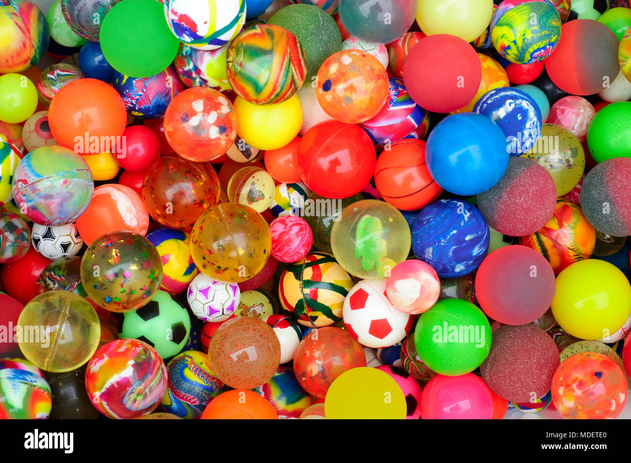colored rubber balls