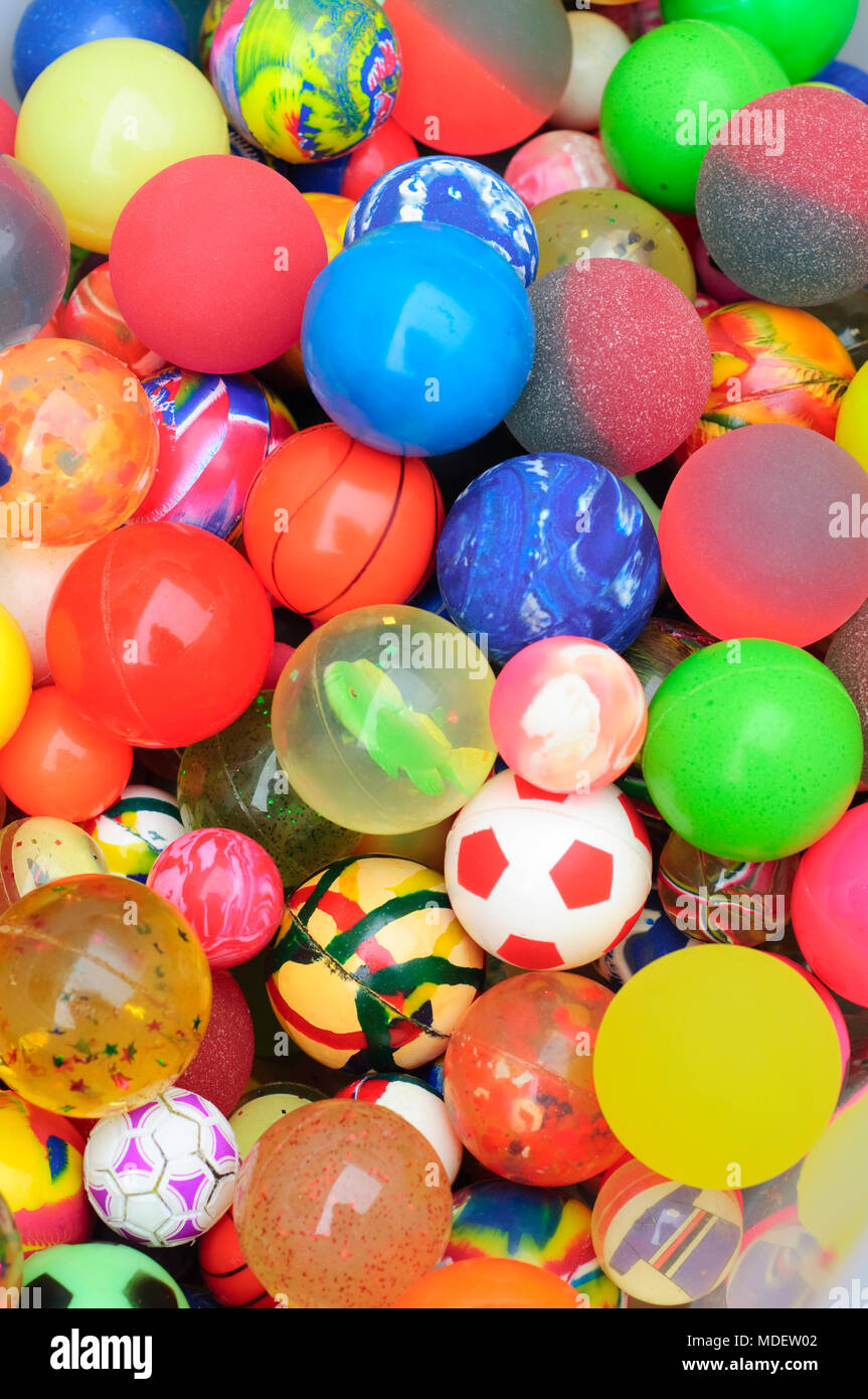 colored rubber balls