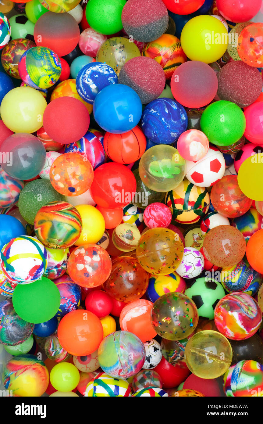 colored rubber balls