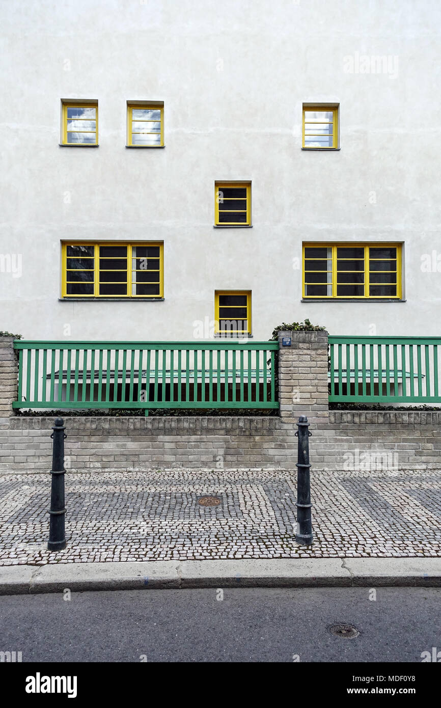 The Villa Muller is a building designed by Adolf Loos, Stresovice, Prague, Czech Republic Stock Photo